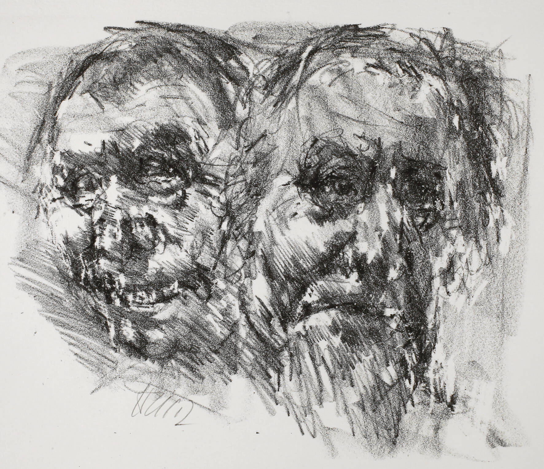 Prof. Bernhard Heisig, Doppelportrait