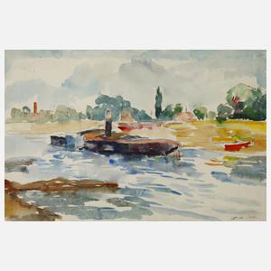 Prof. Bernhard Kretzschmar, Die Elbe bei Dresden