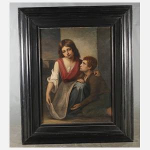 Trauriges Geschwisterpärchen