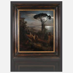 Oswald Achenbach, Nächtlicher Blick auf den Vesuv