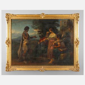 Prof. Eduard Robert Bary, attr., Laban verspricht Jakob Rachel