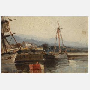 E. Deshayes, attr., Hafen in Dieppe