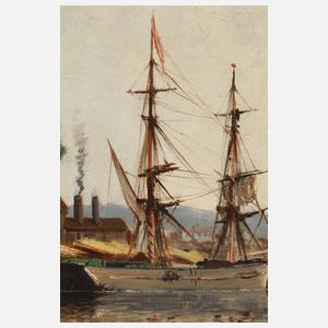 E. Deshayes, attr., Hafen in Dieppe