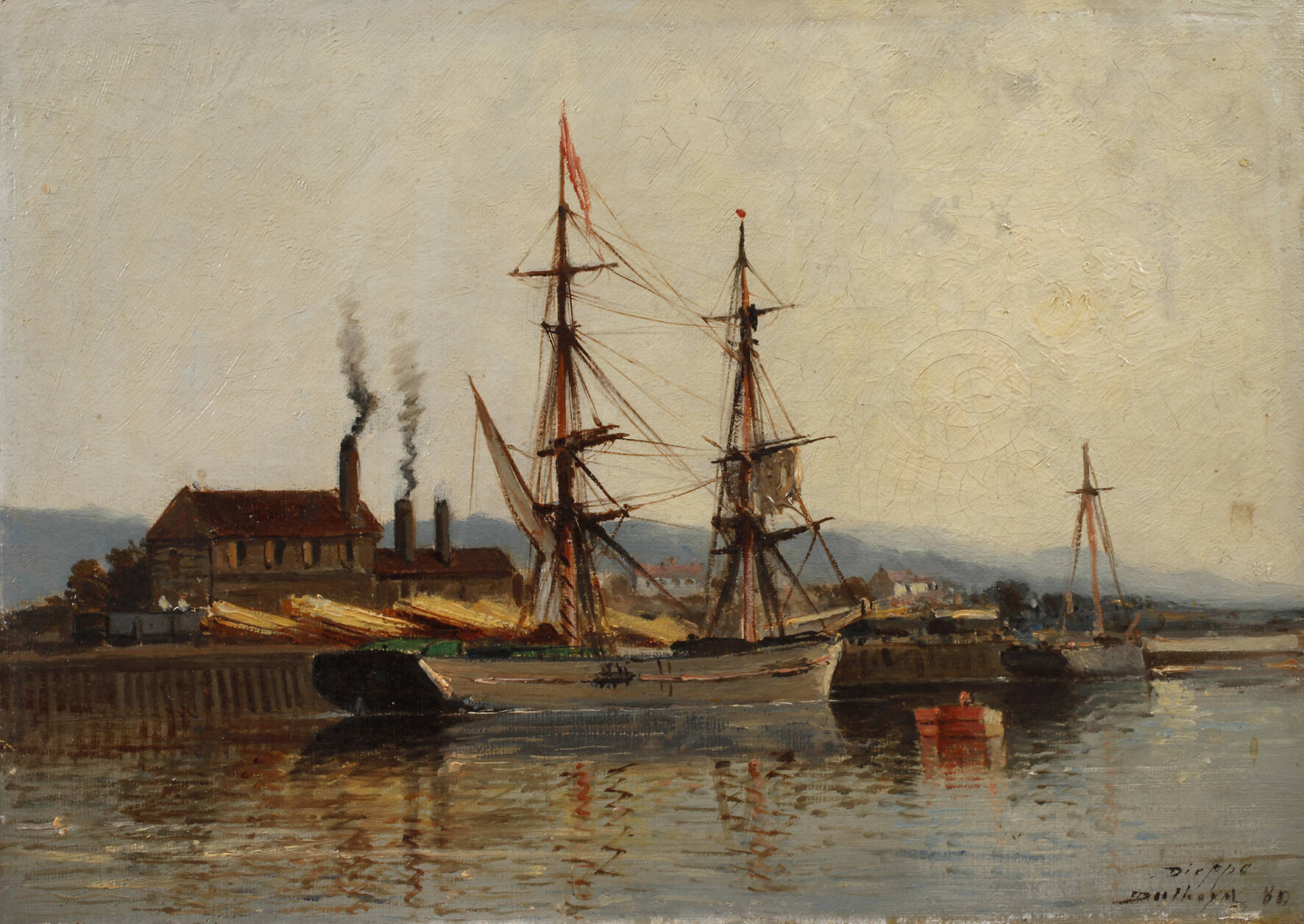 E. Deshayes, attr., Hafen in Dieppe