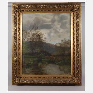 Eugen Grünert, Abends am Weiher