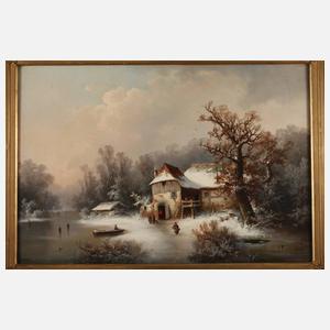 Guido Hampe, Gehöft in Winterlandschaft