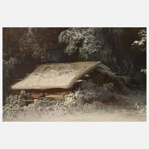 Guido Hampe, Gehöft in Winterlandschaft