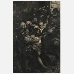 Prof. Ferdinand von Keller, Kampfszene