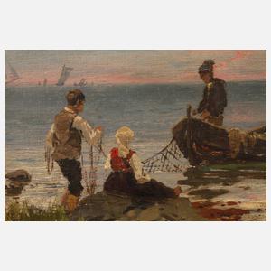 Anton Rasmussen, Sonnenaufgang an der Küste