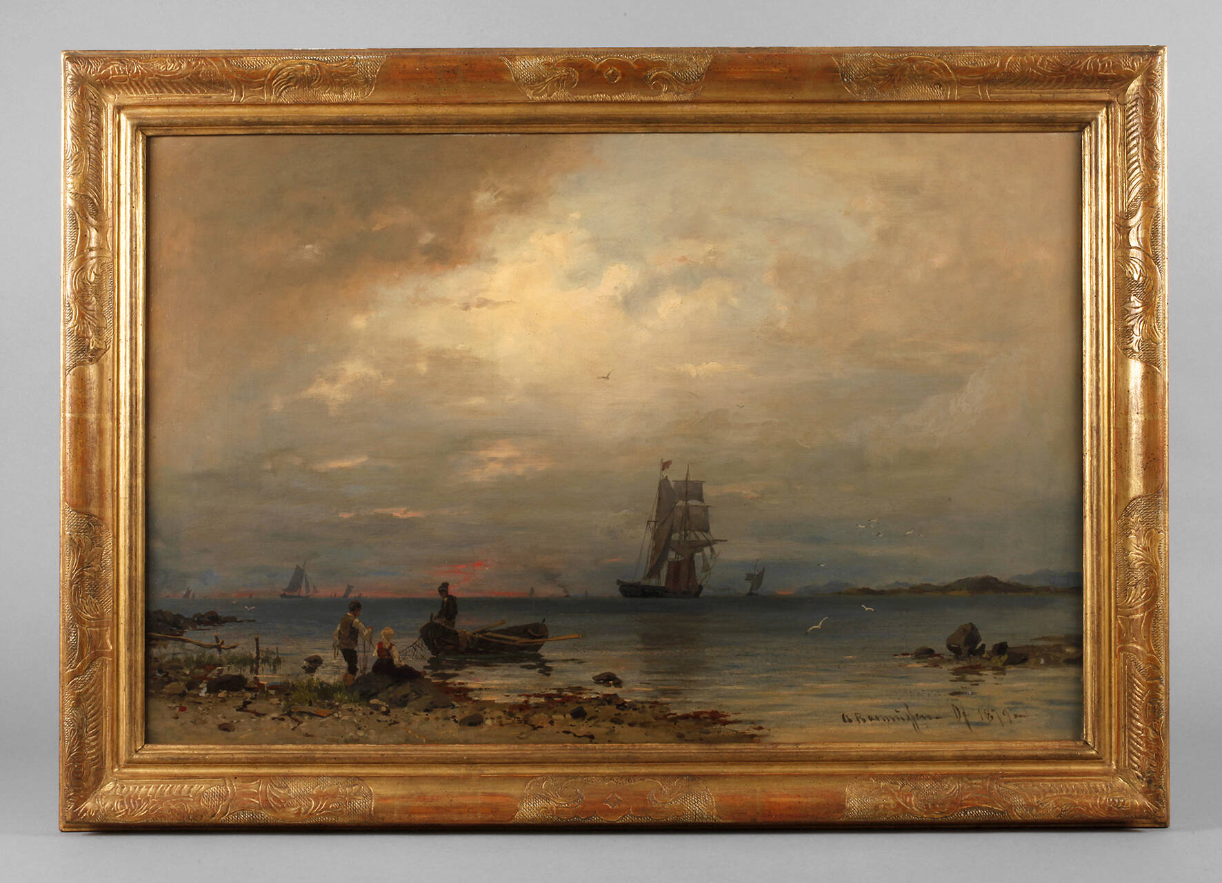 Anton Rasmussen, Sonnenaufgang an der Küste