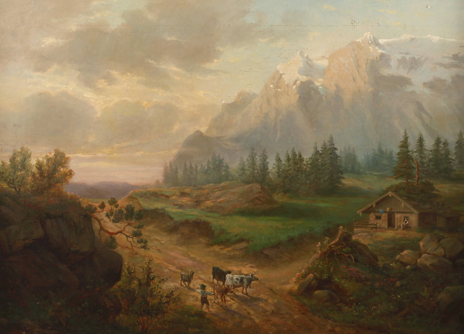 C. Reichel, Abend im Gebirge