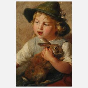 Felix Schlesinger, Mädchen mit Kaninchen