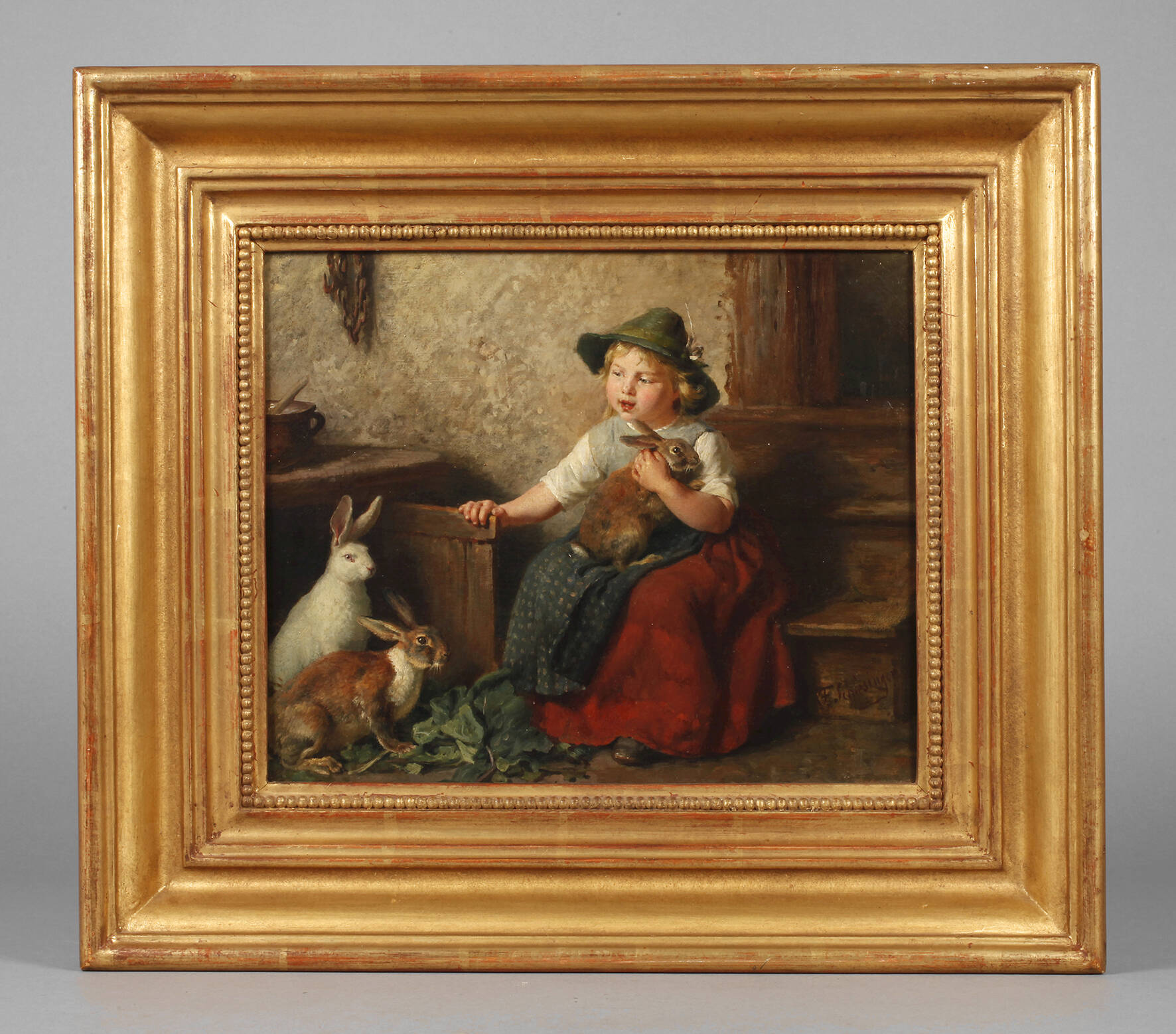 Felix Schlesinger, Mädchen mit Kaninchen