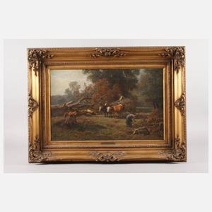 Prof. Paul Weber, "Umgestürzte Eiche mit Ochsengespann"