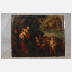 Heilige Familie mit Engeln