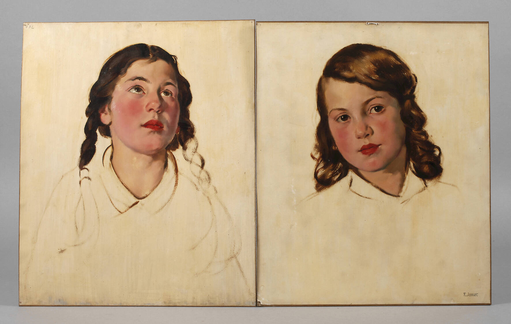 Franz Aumer, Paar Mädchenportraits