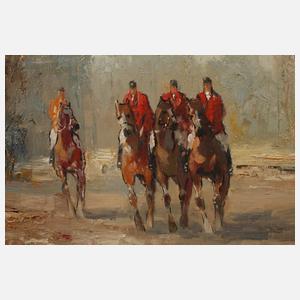 Willi Bauer, Ausritt zur Fuchsjagd