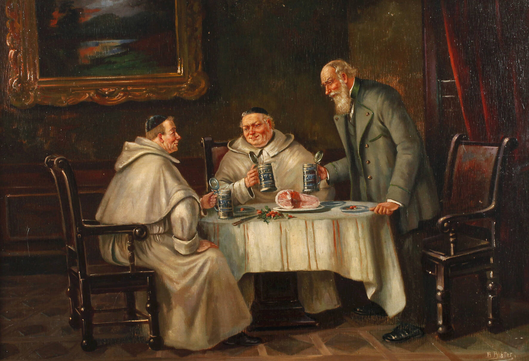 Bruno Blätter, Mönche bei der Brotzeit