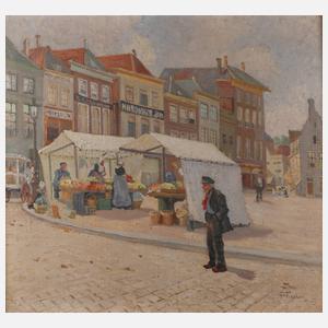 P. Fischer, Holländische Marktszene