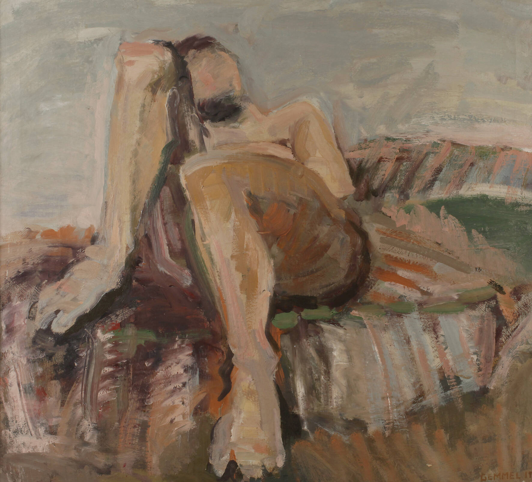 Lothar Gemmel, Liegender Akt