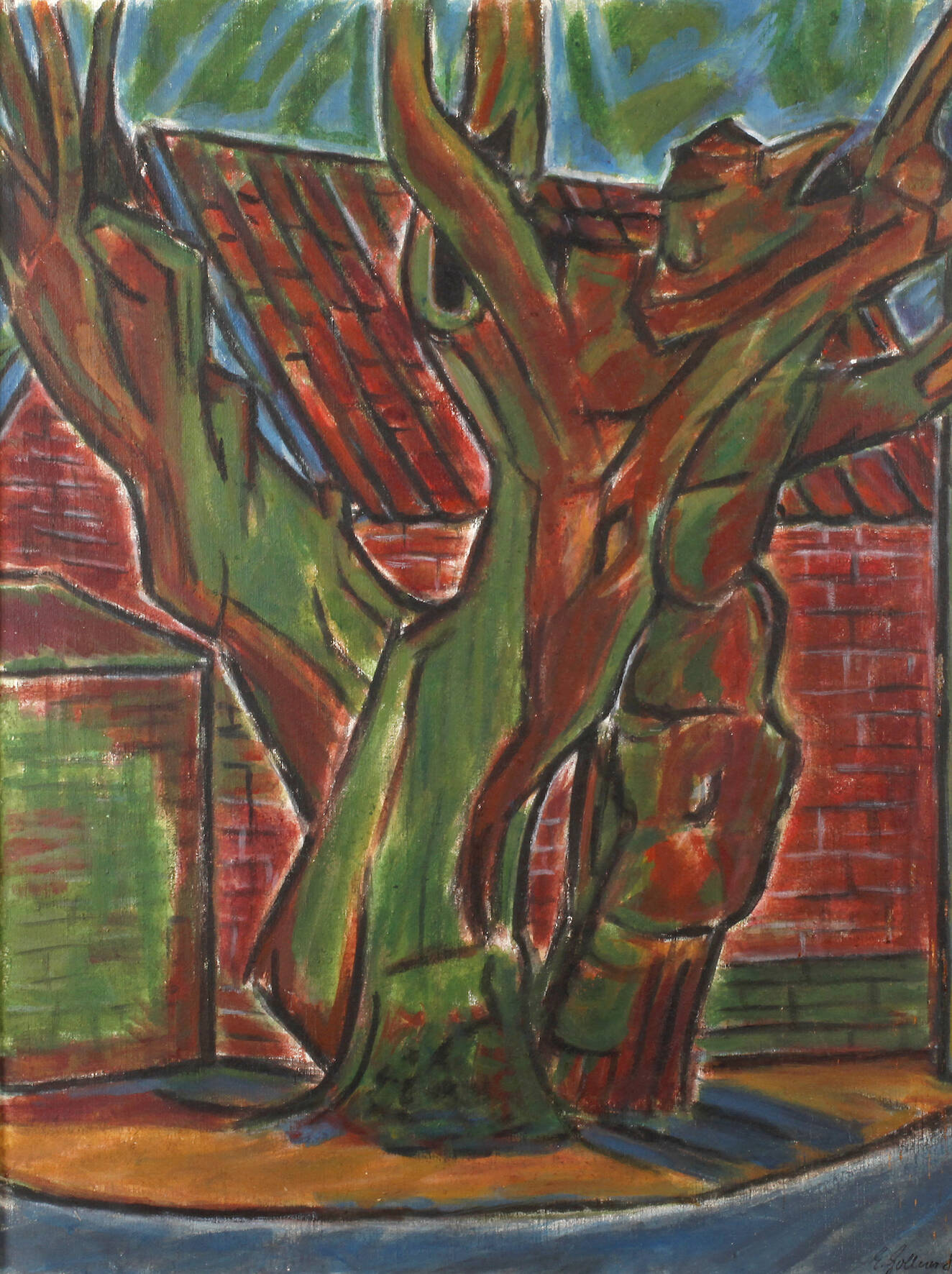 Prof. Eberhard Gollner, Baum vorm Gehöft