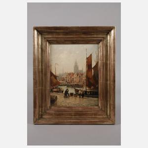 Niederländische Hafenszene