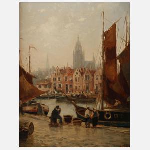 Niederländische Hafenszene
