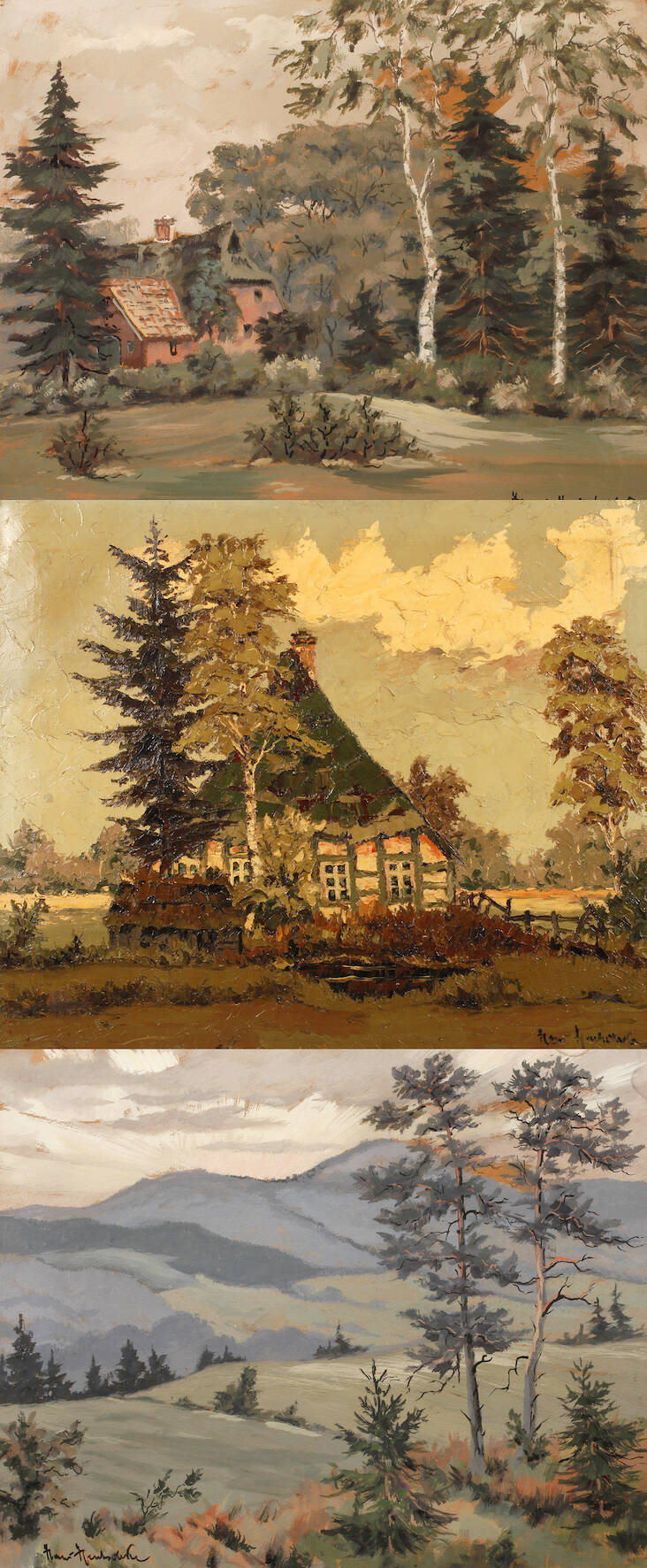 Hans Hentschke, "Altes Bauernhaus bei Worpswede"
