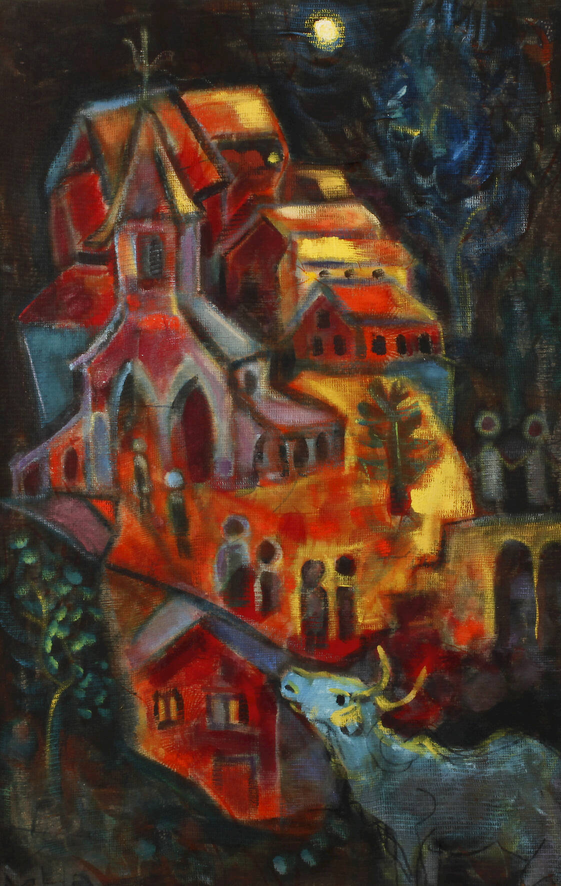 Margret Hofheinz-Döring, Nächtliche Dorflandschaft