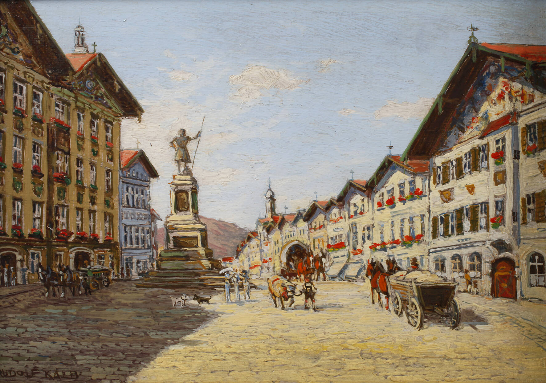 Rudolf Kalb, "Obere Marktstraße in Tölz"