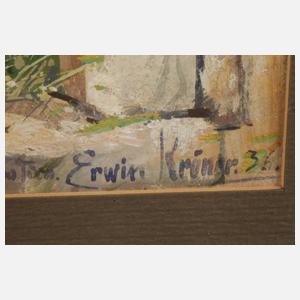 Erwin Kröner, Stiller Winkel mit Blumen