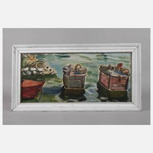 Friedrich Kunitzer, Fischkästen im Wasser