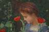 Ida Kupelwieser, attr., "Wiese mit Mohn"