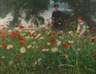 Ida Kupelwieser, attr., "Wiese mit Mohn"