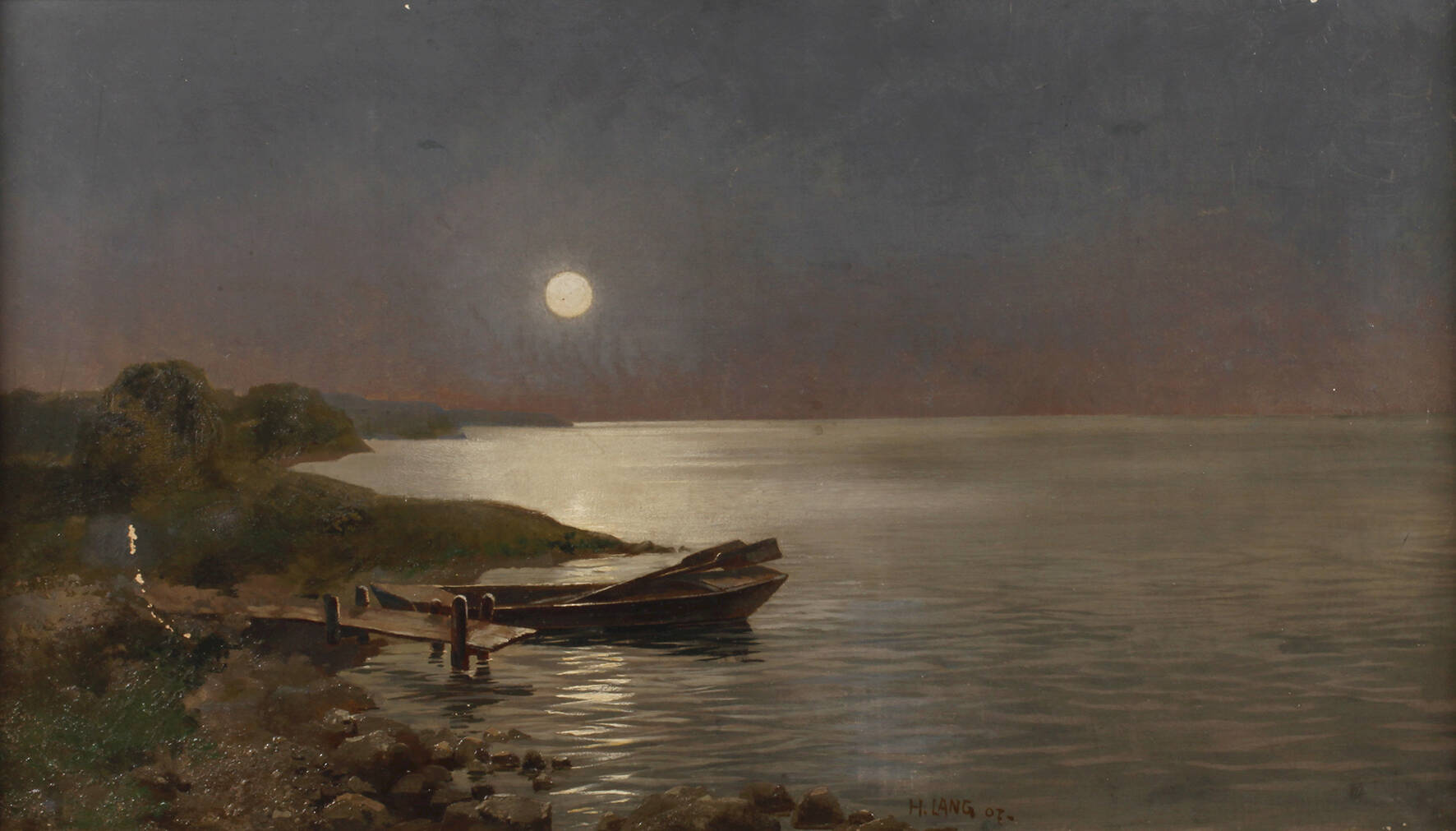 H. Lang, "Mond am Müggelsee"