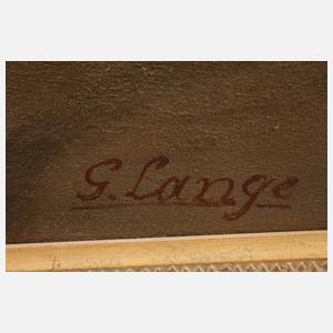 G. Lange, Jagdstillleben mit Früchten