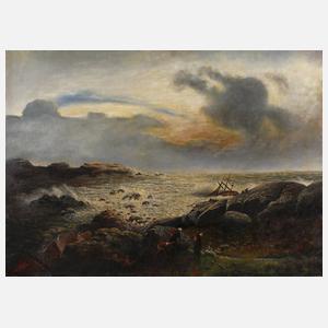 S. Lingenau, Schiffbruch an der Küste