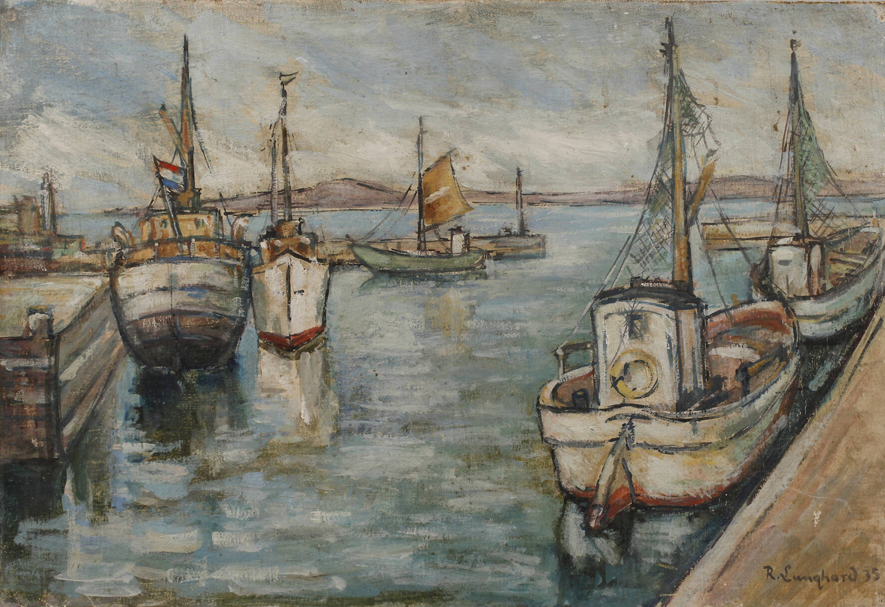 Rudolf Lunghard, Im Hafen