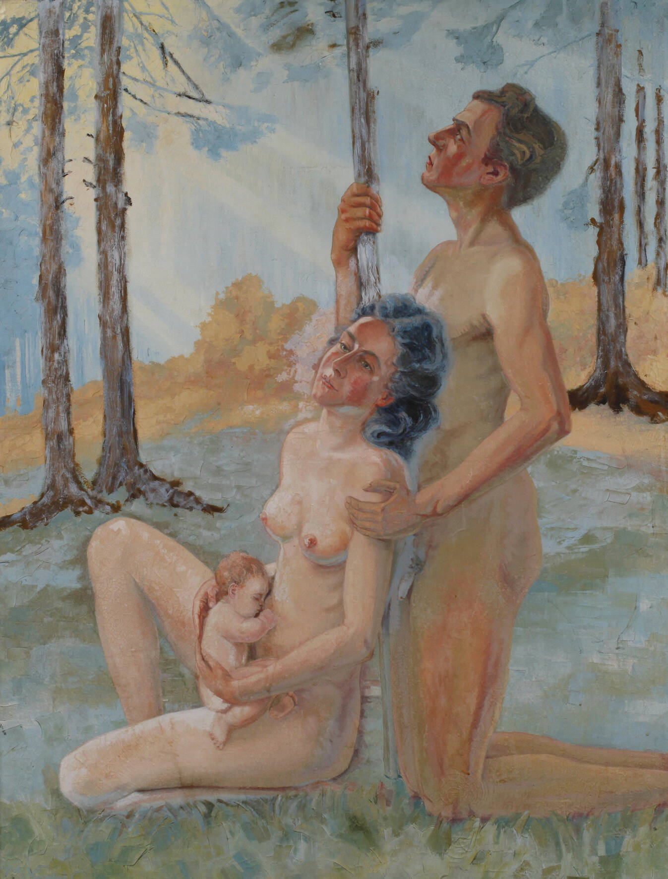 Alfred Müller-Holstein, Junge Familie im Wald