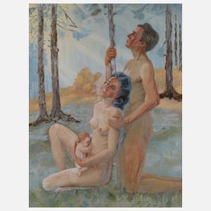 Alfred Müller-Holstein, Junge Familie im Wald