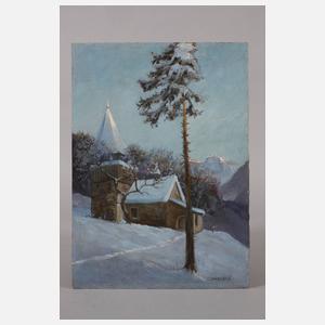 Otto Ludwig Naegele, Winterabend im Gebirge