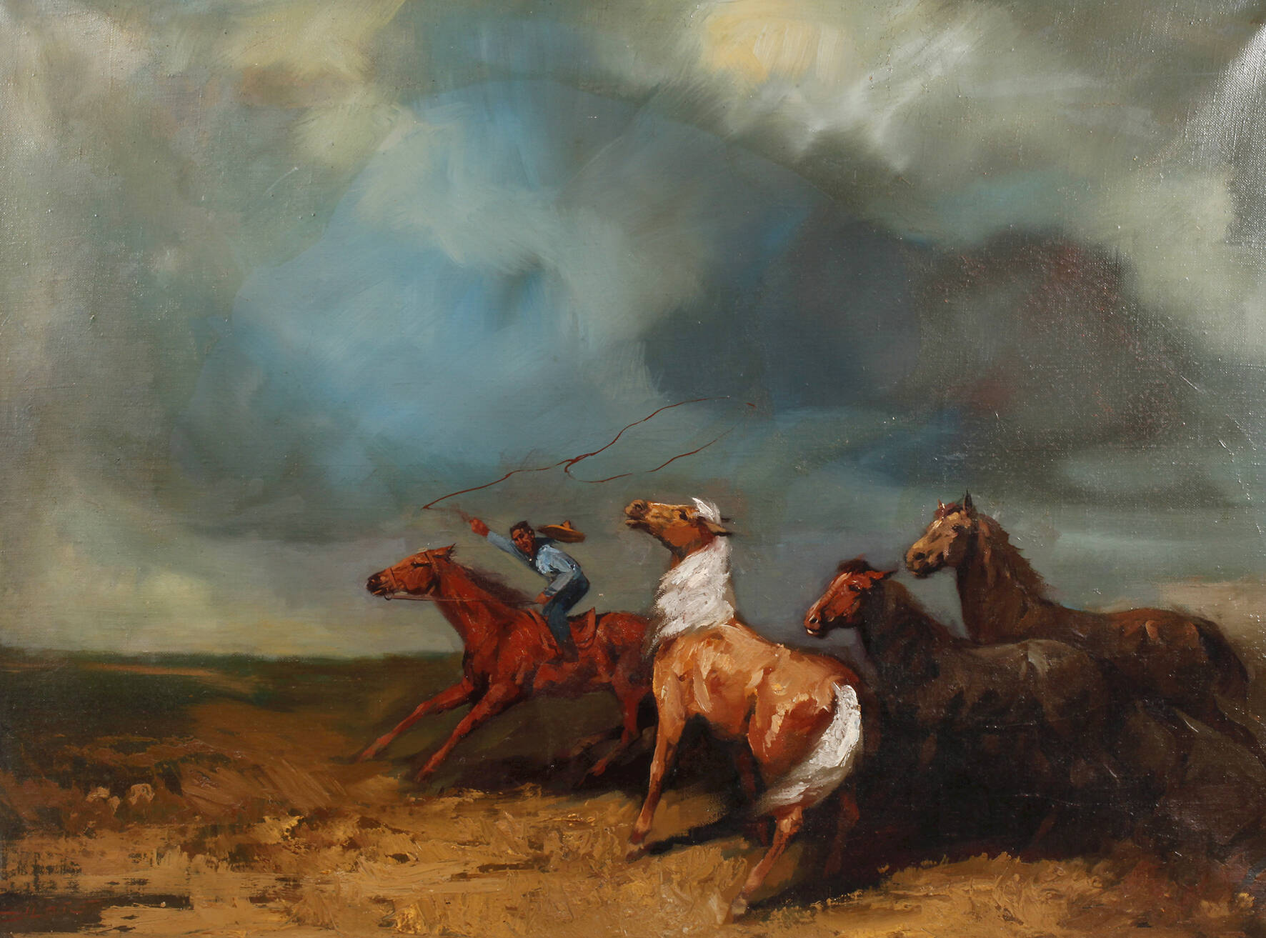 Silbio, Beim Pferde einfangen