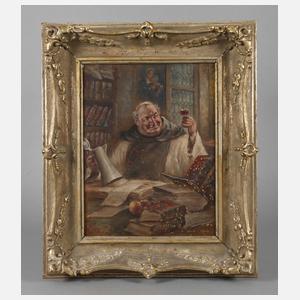 Karl Wallenau Steiger, attr., Klosterbruder beim Wein