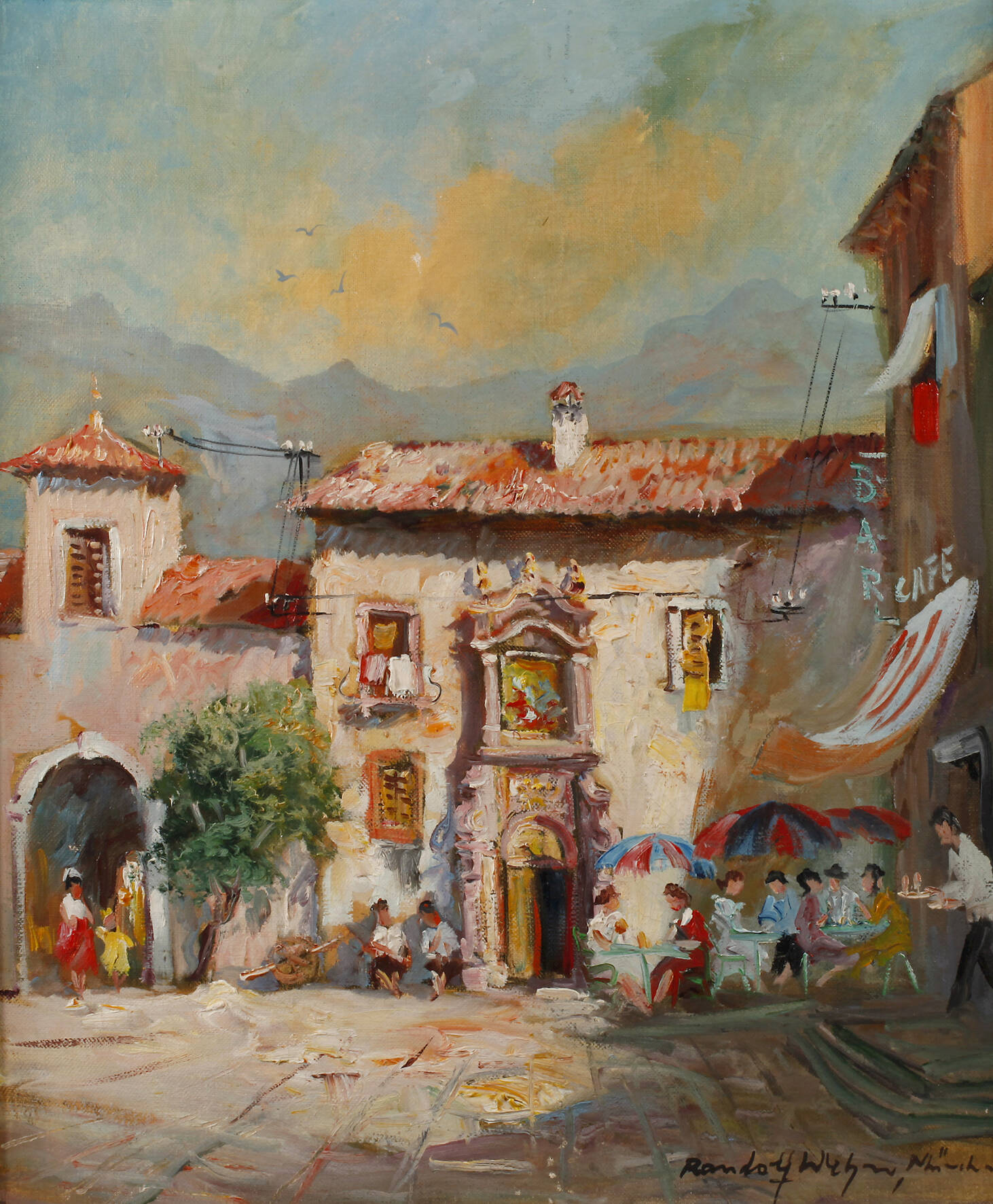 Randolf Wehn, südländische Straßenszene