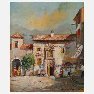 Randolf Wehn, südländische Straßenszene