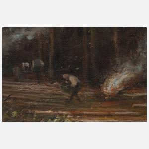 Paul Weisenfels, attr., Reisigfeuer