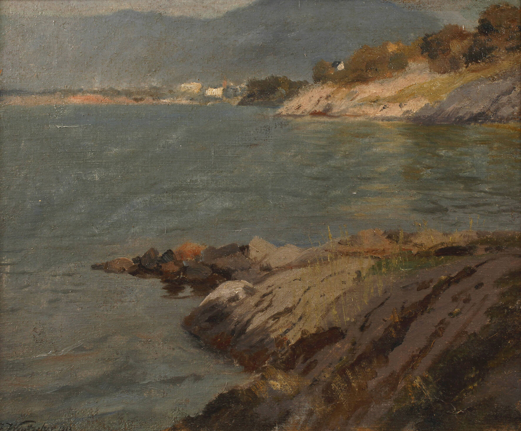 Julius Wentscher, "Fjord bei Bergen"