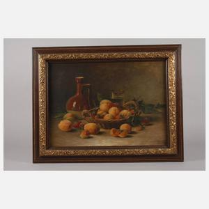 G. Wilhelm, Stillleben mit Aprikosen und Erdbeeren