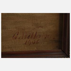 G. Wilhelm, Stillleben mit Aprikosen und Erdbeeren