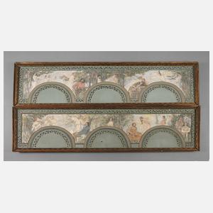 E. v. Wolfskeel, attr., Zwei Jugendstil-Architekturentwürfe